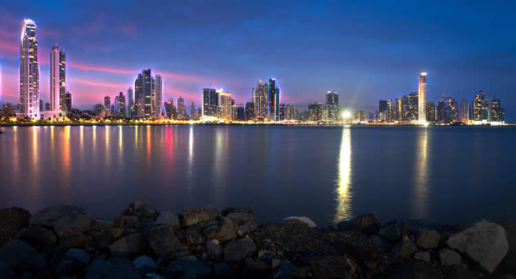 Panama City's Skyline at Night